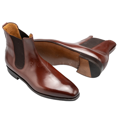 意大利手缝沿条工艺切尔西皮靴