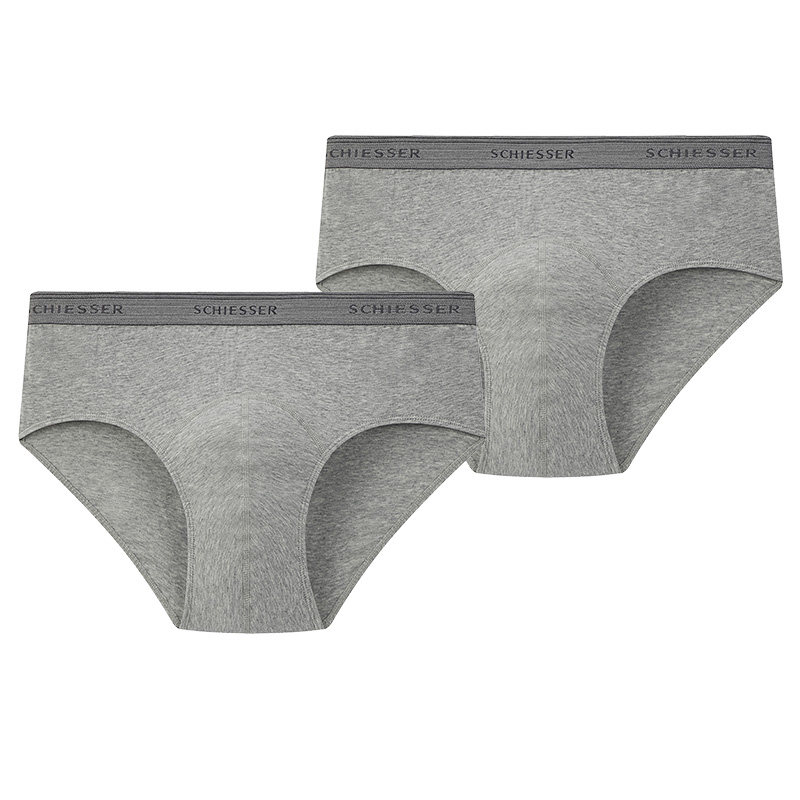 2条装SCHIESSER舒雅男士50S舒美棉3A抗菌抑菌透气大码三角内裤
