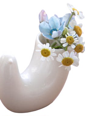 霜山小鸟造型迷你插花器花瓶