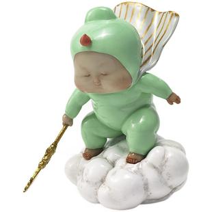 稀奇艺术《平步青云》办公室雕塑摆件创意家居轻奢饰品武财神关羽