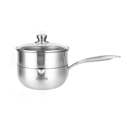 铿锵316不锈钢雪平锅家用煮煎炸