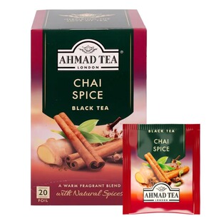 AHMAD TEA亚曼生姜肉桂红茶20片装进口姜茶肉桂茶围炉煮茶养生茶