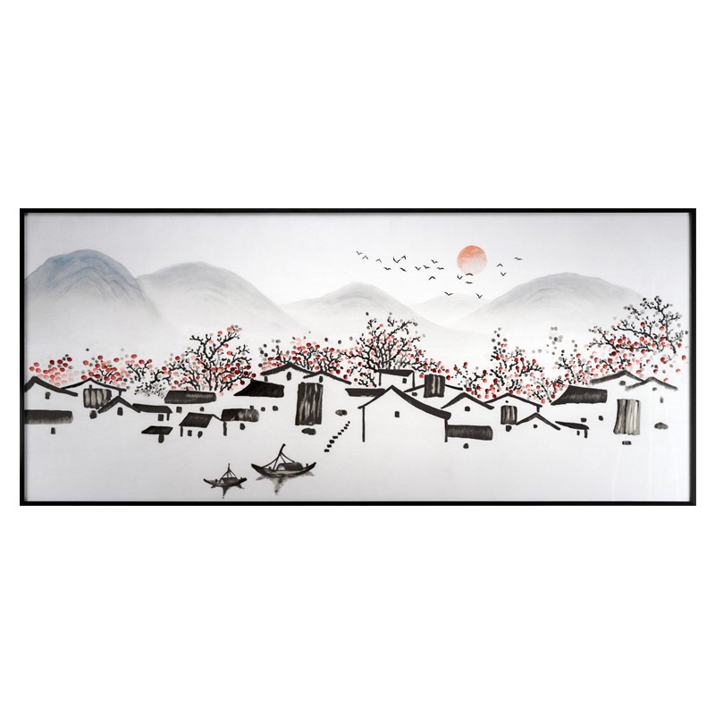 江南水乡苏绣装饰画刺绣挂画