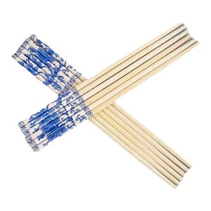 青花瓷一次性高档筷子加长加粗独立包装聚餐户外环保方便酒店家用