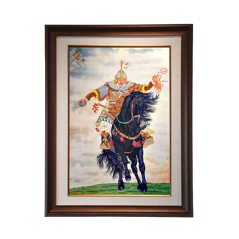 铜雕装饰画格萨尔王唐卡挂画壁画