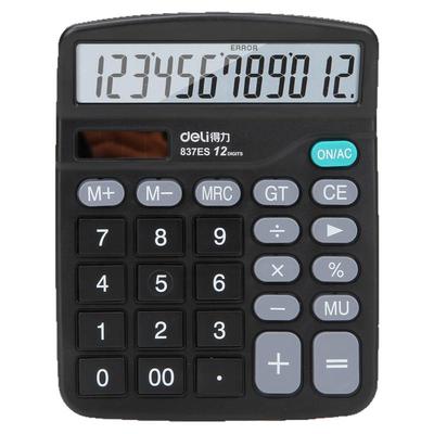 得力837ES桌面计算器黑色