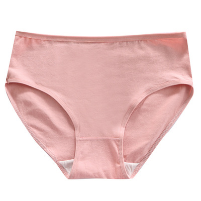 黄色内裤女士纯棉中腰抗菌三角裤