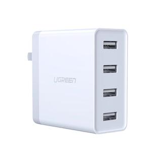 绿联充电器头多口USB充电器多孔快充插头多功能三合一适用iPhone17pro16max安卓手机平板安卓通用一拖多四口