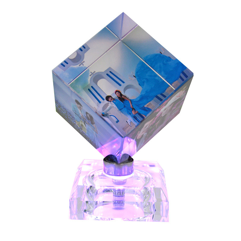 水晶魔方照片定制旋转diy相册