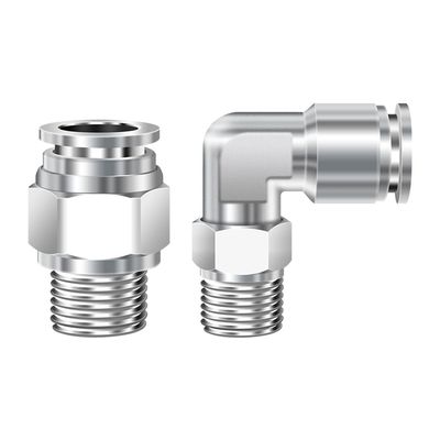 304不锈钢快速快插螺纹直通接头