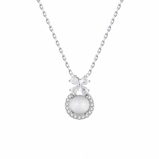 「在逃公主」冰透天然白玉髓项链女生纯银轻奢小众高级感生日礼物