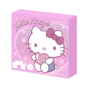 悬粒日抛2片红色美瞳女混血试用彩色隐形眼镜NANODOTS日常通勤cos