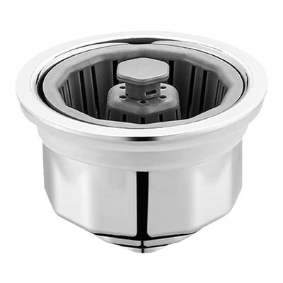 厨房水槽过滤网按压式漏水塞洗菜盆下水器洗碗池不锈钢防臭弹跳芯