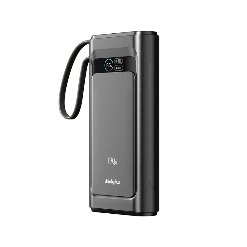 【充电宝3c认证可上飞机】联想thinkplus灵迅190W快充自带线移动电源20000毫安大容量适用笔记本拯救者苹果17