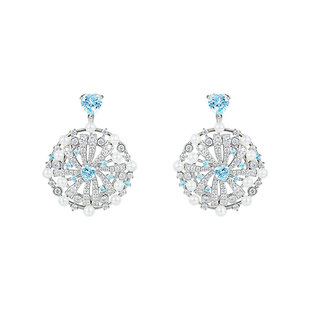 Annaya韩雪同款流光溢彩耳环小众设计高级感纯银耳钉新年礼物女