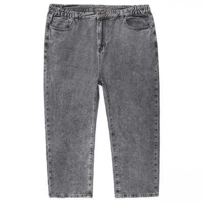 宽松直筒加肥加大码牛仔裤男