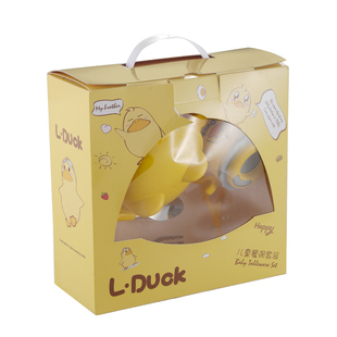 黄鸭儿童碗防摔防烫304不锈钢宝宝吃饭碗勺餐具套装婴幼儿辅食碗