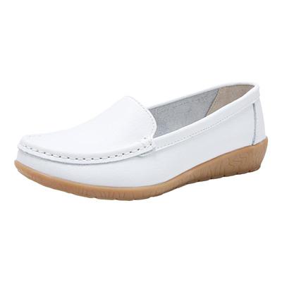 豆豆鞋休闲浅口真皮软平底