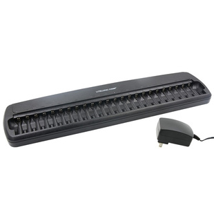 力特朗 五号七号KTV麦克风话筒电池充电器 24槽液晶显示屏智能充ktv专用AA/AAA电池大容量可充5号7号电池1.2v