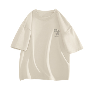 真维斯纯棉短袖t恤男款2026新款夏季运动上衣青少年宽松半袖男生L