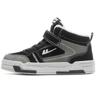 回力男童运动鞋2025年冬季新款男孩跑步鞋休闲儿童加绒高帮二棉鞋