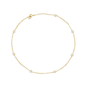 TYUSHA经典款 天然淡水珍珠进口14k注金满天星锁骨链项链手链脚链