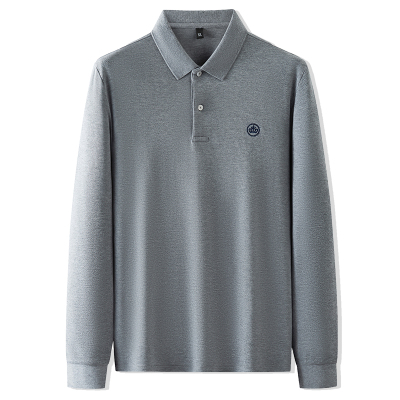 春秋加大码男士丝光棉长袖polo衫