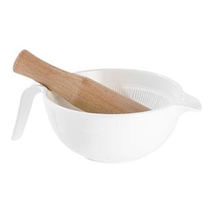 日本厨房捣蒜陶瓷石臼研钵研磨器压蒜泥辣椒家用手动捣蒜臼子擂钵