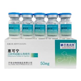 惠可宁第四代硫酸头孢喹肟注射粉50mg*10瓶猫犬宠物医院狗头孢针