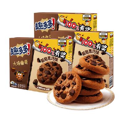 趣多多大块曲奇黑巧克力味144g*3
