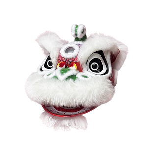 高等澳洲羊毛儿童舞狮狮头加固耐摔幼儿园儿童狮头醒狮表演道具