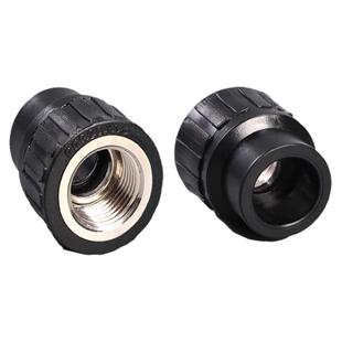 PE内牙直接pe20 25 32 4分 6分黑色热熔接头自来水管配件内丝直通