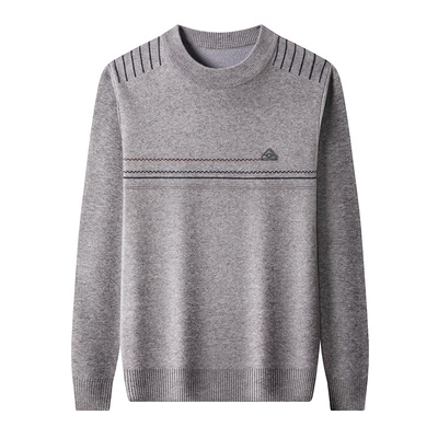 恒源祥100%羊毛衫男装2025秋冬季毛衣打底衫百搭套头针织宽松上衣