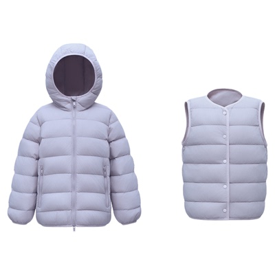 【鹅小宝特价清仓】秋冬新款童装两件套羽绒服保暖叠叠乐马甲