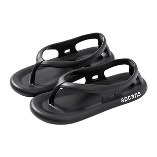 带后跟凉鞋男款夏季一脚蹬潮户外穿踩屎感沙滩防滑拖鞋人字拖男士