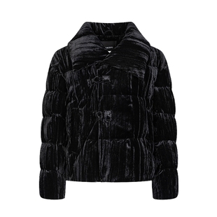 艾莱依新中式丝绒羽绒服重工绣花精致优雅翻领秋冬商场同款短外套