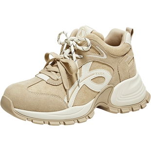 TATA他她老爹鞋2025冬季冬新款时尚休闲鞋百搭增高运动鞋CJA01DM5