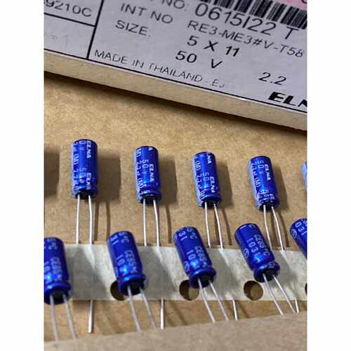 50v2.2uf伊娜Elna蓝袍电解电容5*11原包装全新泰