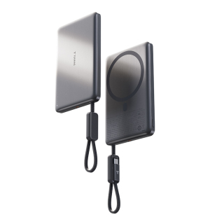 图拉斯2026新款磁吸自带线小云宝充电宝3C认证可上飞机适用苹果17Pro超薄大容量快充移动电源官方magsafe小米