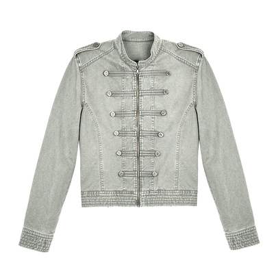 复古宫廷风短款排扣男士夹克