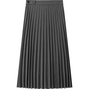 播商场同款小川浩史胶囊系列24冬新款气质百搭百褶半裙BDR4BD4034