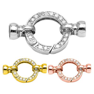 S925纯银镀18K金项链手链连接扣