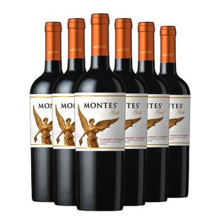 【自营】智利蒙特斯金天使精选赤霞珠干红葡萄酒750ml*6进口红酒