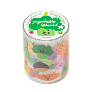 签收好心情手帐模切胶带卡通食物水果表情手账日记装饰diy素材贴