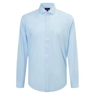 【易打理/抗皱/双色纱线】G2000男春季商务长袖正装职业口袋衬衫.