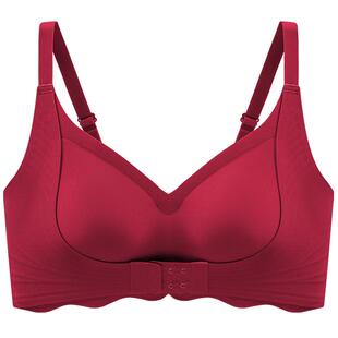 本命年红色内衣套装女小胸聚拢收副乳防下垂秋冬季女装提拉文胸罩