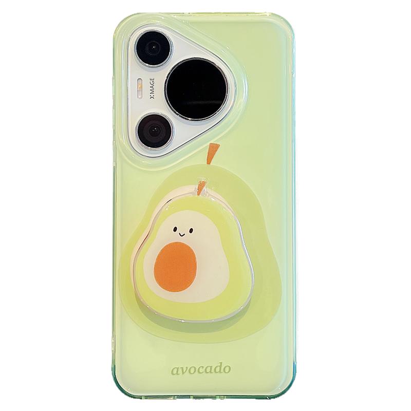 拓岚 适用华为mate60pro+新款手机壳双层小清新牛油果雪梨苹果水蜜桃支架mate70pro硅胶pura70pro情侣网红女