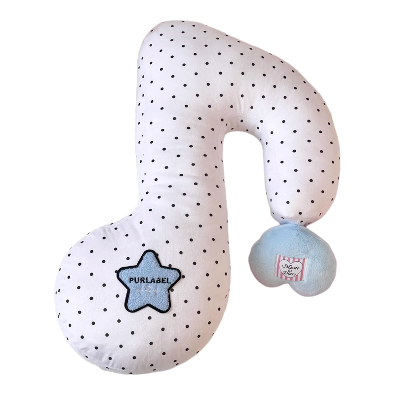 PURLABEL原创设计音符抱枕护颈糖果色午睡靠枕 沙发萌宠情侣靠枕