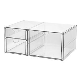 零食收纳盒桌面抽屉式客厅小吃盒办公室大容量茶包茶叶咖啡收纳盒