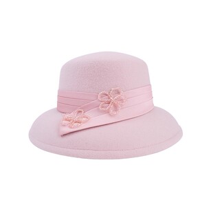 EE 秋冬新款优雅羊毛帽子优雅百搭英伦礼帽冬天时尚女款帽子